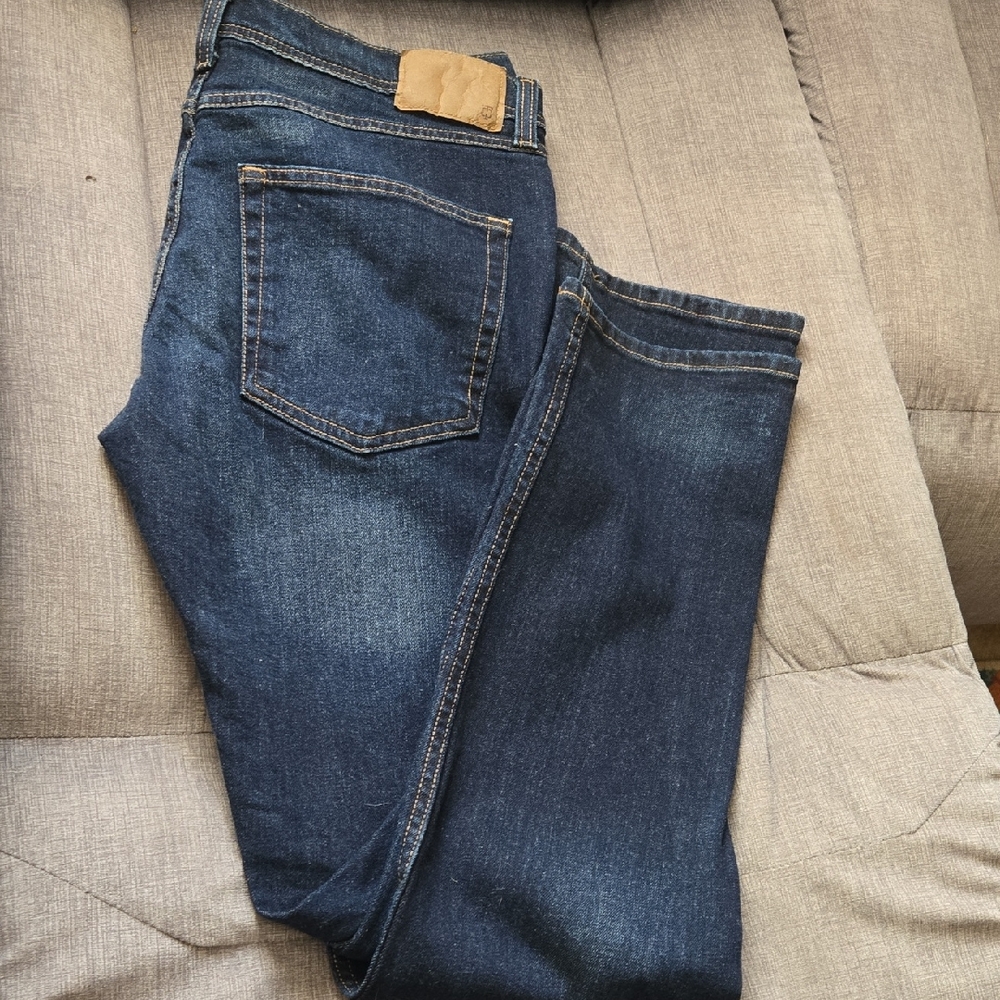 True Craft Men's Dark Blue Straight Jeans